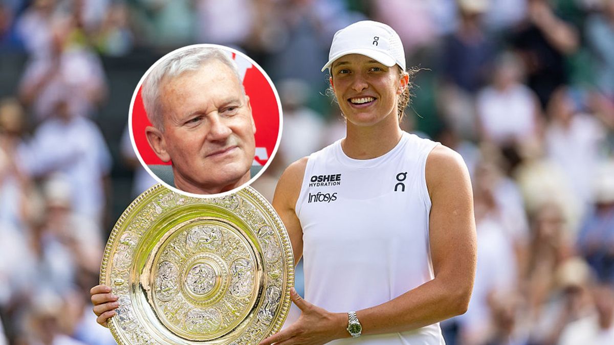   / Frey/TPN/Getty Images i Marcin Golba/NurPhoto via Getty Images / Na zdjęciu: Iga Świątek i Michał Listkiewicz (w kółeczku)