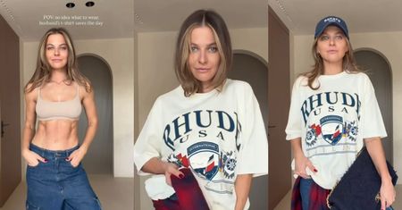Anna Lewandowska wystroiła się w ciuchy Roberta, w tym t-shirt za prawie 2,5 tys. zł. Wygląda "cool"? (FOTO)