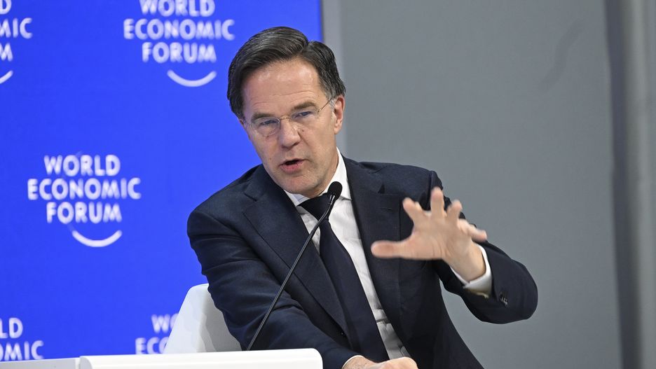 DAVOS, SWITZERLAND - JANUARY 17: Dutch Prime Minister Mark Rutte participates in the World Economic Forum (WEF) in Davos, Switzerland on January 17, 2024. (Photo by Halil Sagirkaya/Anadolu via Getty Images)