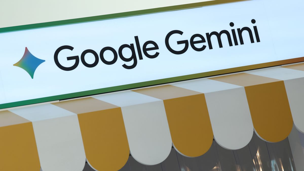 BERLIN, GERMANY - MARCH 05: A stand presents Google Gemini at the launch of the new Google AI Center Berlin on March 05, 2026 in Berlin, Germany. The new center will host artificial intelligence development operations and provide a venue for cooperation between start-ups and research centres. (Photo by Sean Gallup/Getty Images)