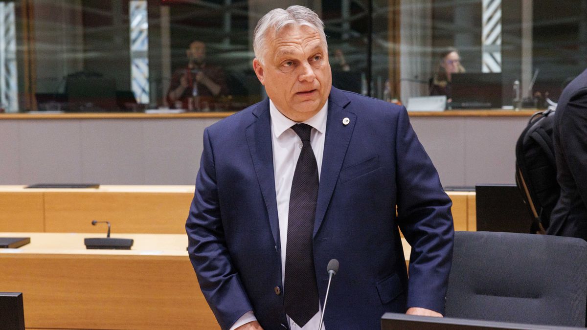 Viktor Orban, Hungary's prime minister, arrives at a roundtable before a Special European Council summit in Brussels, Belgium, on Wednesday, April 17, 2024. The European Union's waning clout versus major geopolitical rivals is sounding alarm bells in Europes capitals, compelling leaders to discuss a radical transformation to boost the blocs competitiveness in a hostile world. Photographer: Simon Wohlfahrt/Bloomberg via Getty Images
