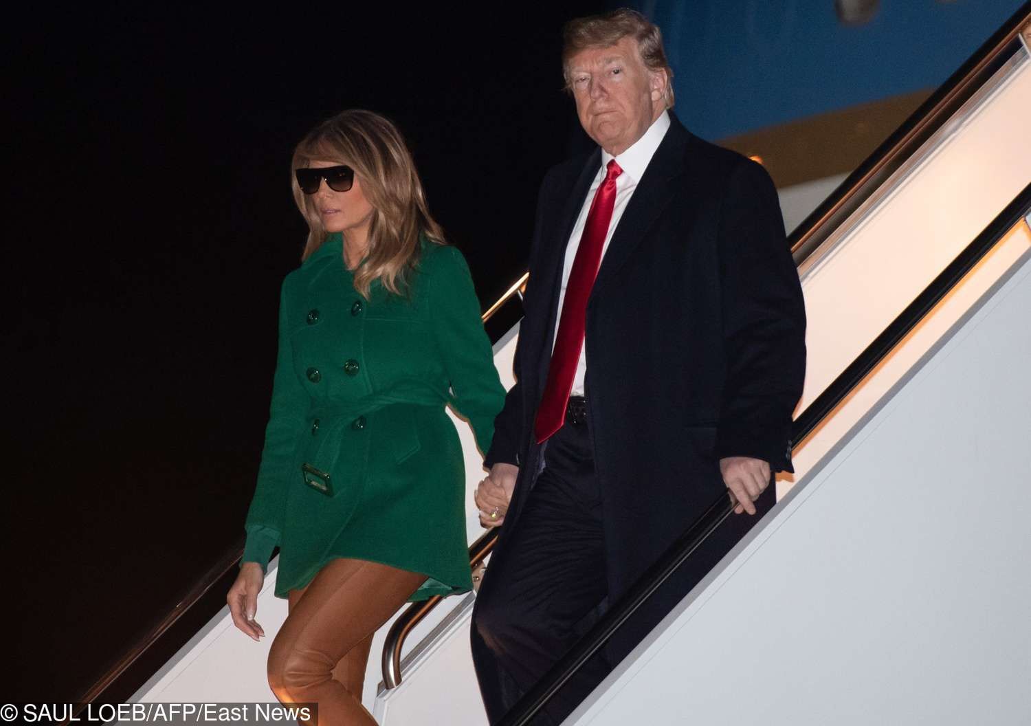 Melania Trump w skórzanych spodniach wraca z Iraku