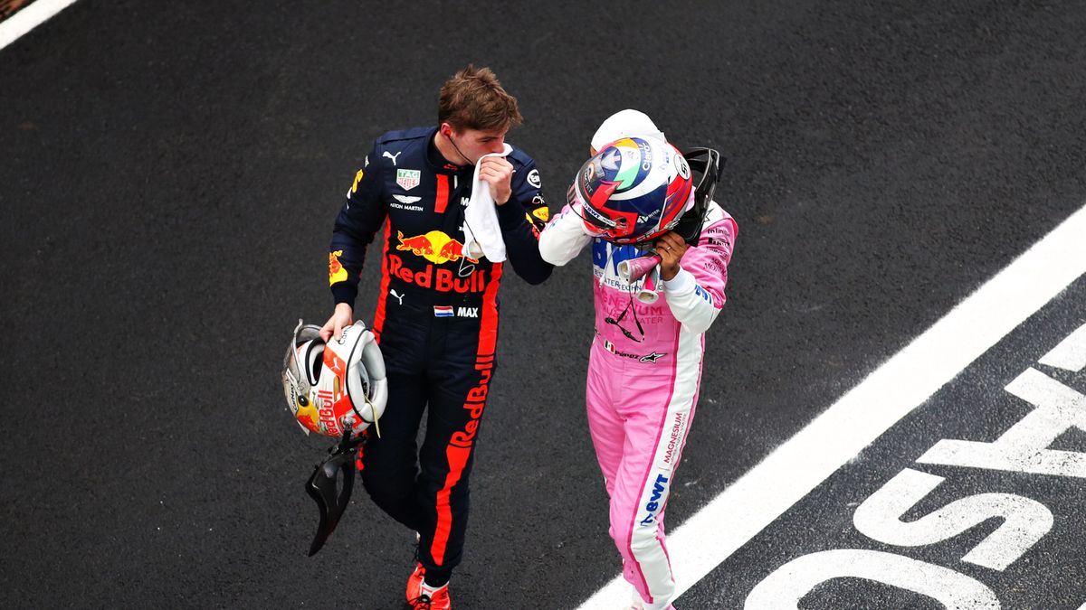 Max Verstappen (po lewej) i Sergio Perez