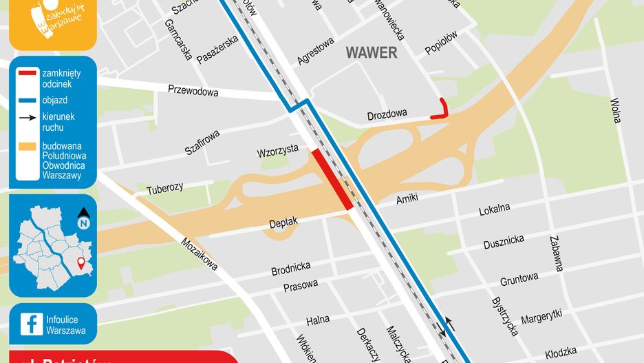 Warszawa. Ul. Patriotów POW