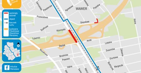 Warszawa. Weekendowe prace na Woli i Wawrze