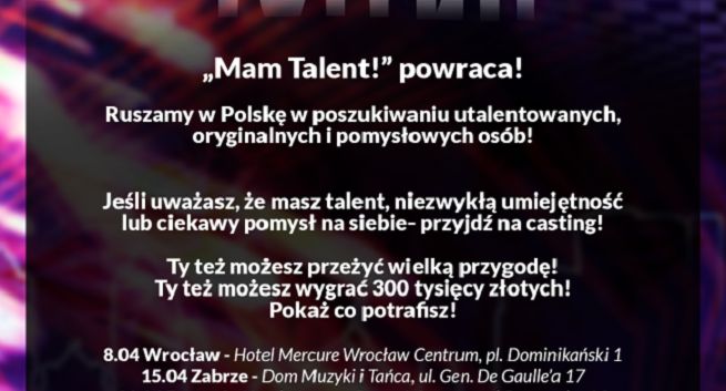 11. edycja „Mam talent!” w jesiennej ramówce TVN. Niedługo ruszają precastingi