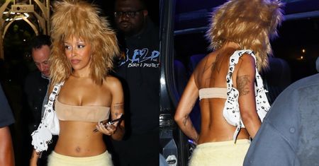 Doja Cat świeci bielizną w ULTRAKRÓTKIEJ spódniczce, wychodząc z restauracji. Fajna moda? (ZDJĘCIA)