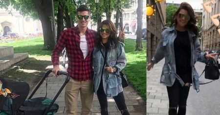 Lewandowscy na pierwszym spacerze z dzieckiem! "Z moimi dziewczynami" (FOTO)
