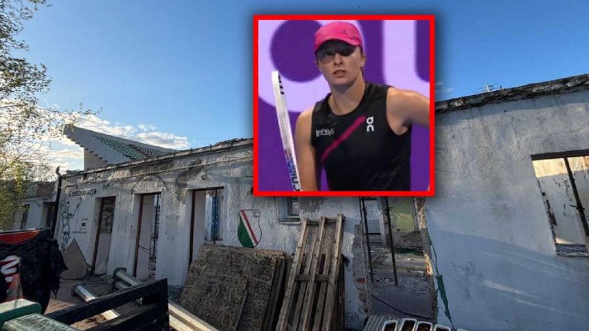 Twitter / Marcin Bodziachowski / Na zdjęciu: budynek klubowy sekcji tenis Legii i Iga Świątek