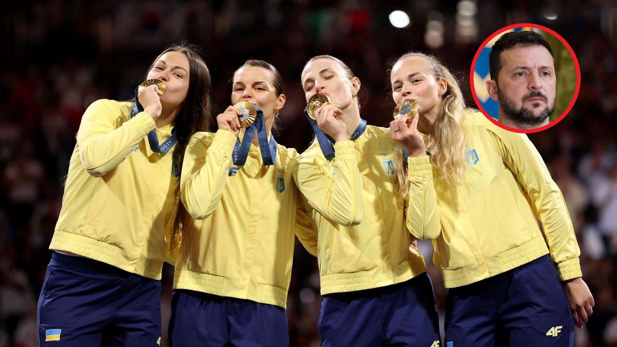 Zdjęcie okładkowe artykułu: Getty Images /  Ezra Shaw/italii Nosach/Global Images Ukraine via Getty Images / Na dużym zdjęciu szpadzistki z Ukrainy, na małym Wołodymyr Zełensk