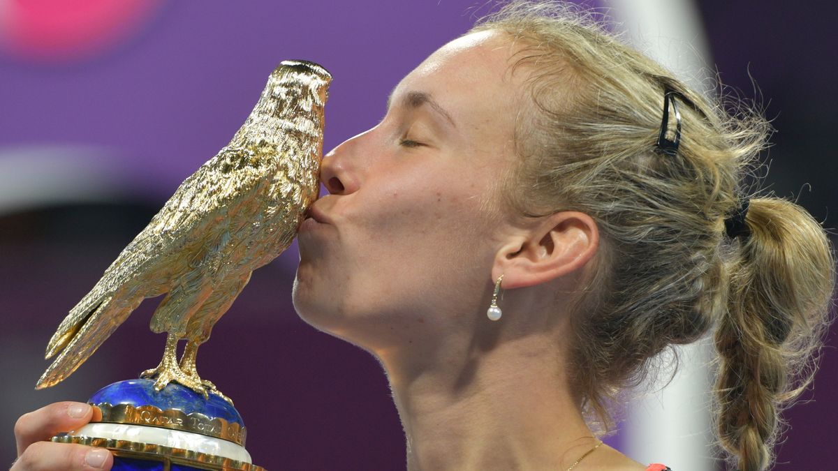 PAP/EPA / NOUSHAD THEKKAYIL / Na zdjęciu: Elise Mertens, mistrzyni Qatar Total Open 2019