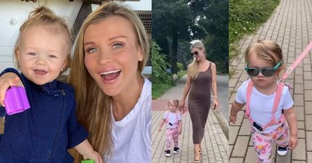 TYLKO NA PUDELKU: Joanna Krupa tłumaczy, dlaczego prowadzi córkę... NA SMYCZY: "Będę wychowywać moje dziecko, JAK JA CHCĘ"