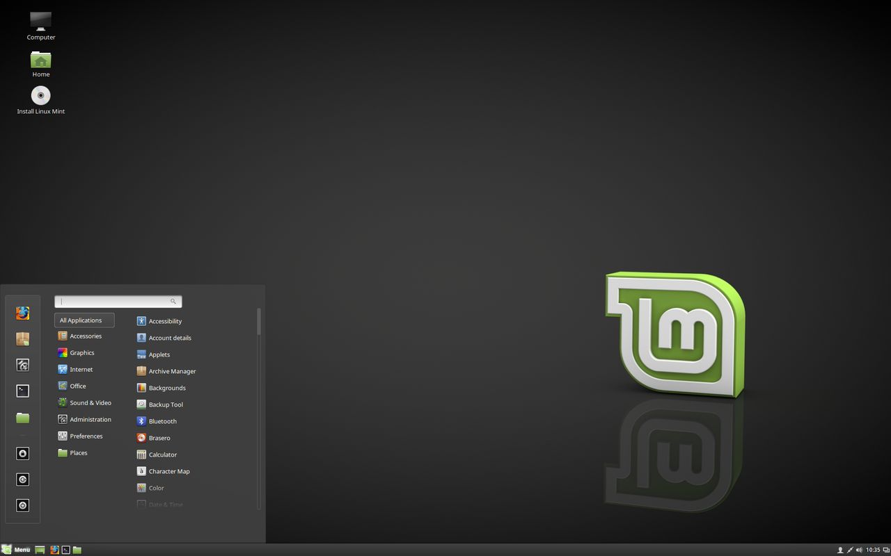 Linux Mint Debian Edition z domyślnym środowiskiem Cinnamon 3.2