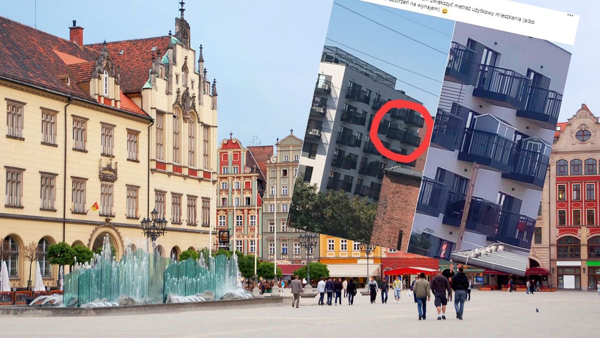 Kuriozalny widok we Wrocławiu. Postawili to na balkonie