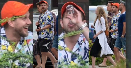 Antek Królikowski w hawajskiej koszuli snuje się po stolicy z Bilguunem Ariunbaatarem i Izabelą (ZDJĘCIA)