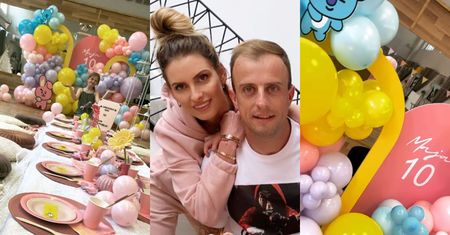 Dominika i Kamil Grosiccy wyprawili córce BAJKOWE 10. urodziny: uroczy tort, mnóstwo balonów i STANOWISKO DO MAKIJAŻU (ZDJĘCIA)