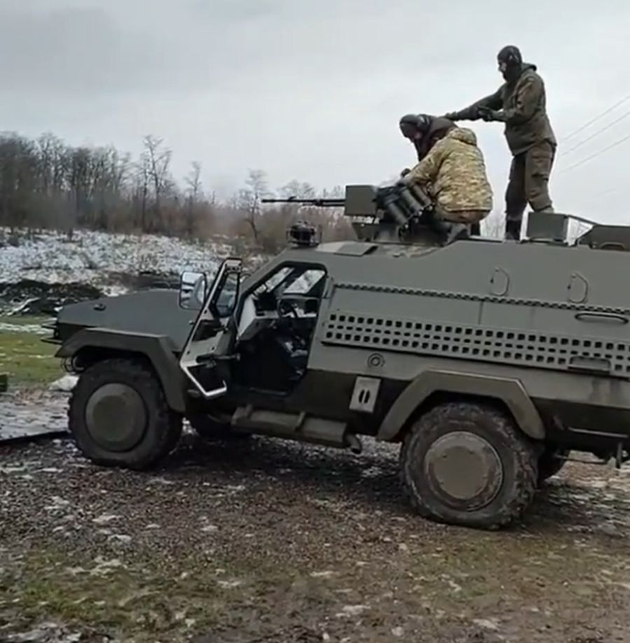 Ukrainian forces filmed using Oncilla armored transporter