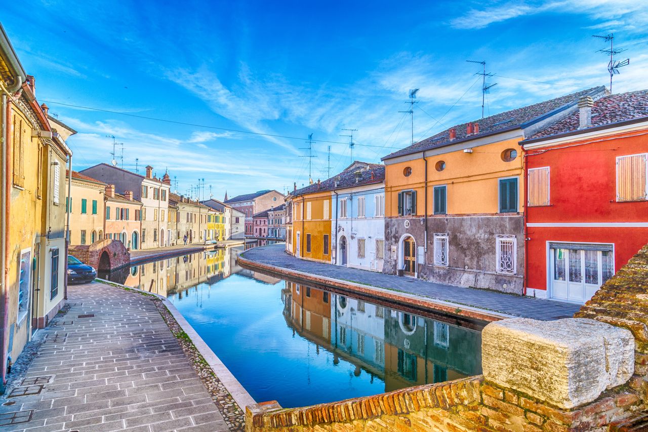 The town strikingly resembles Venice.