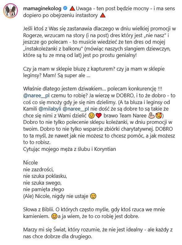Mama NIE-Ginekolog skromnie o sobie