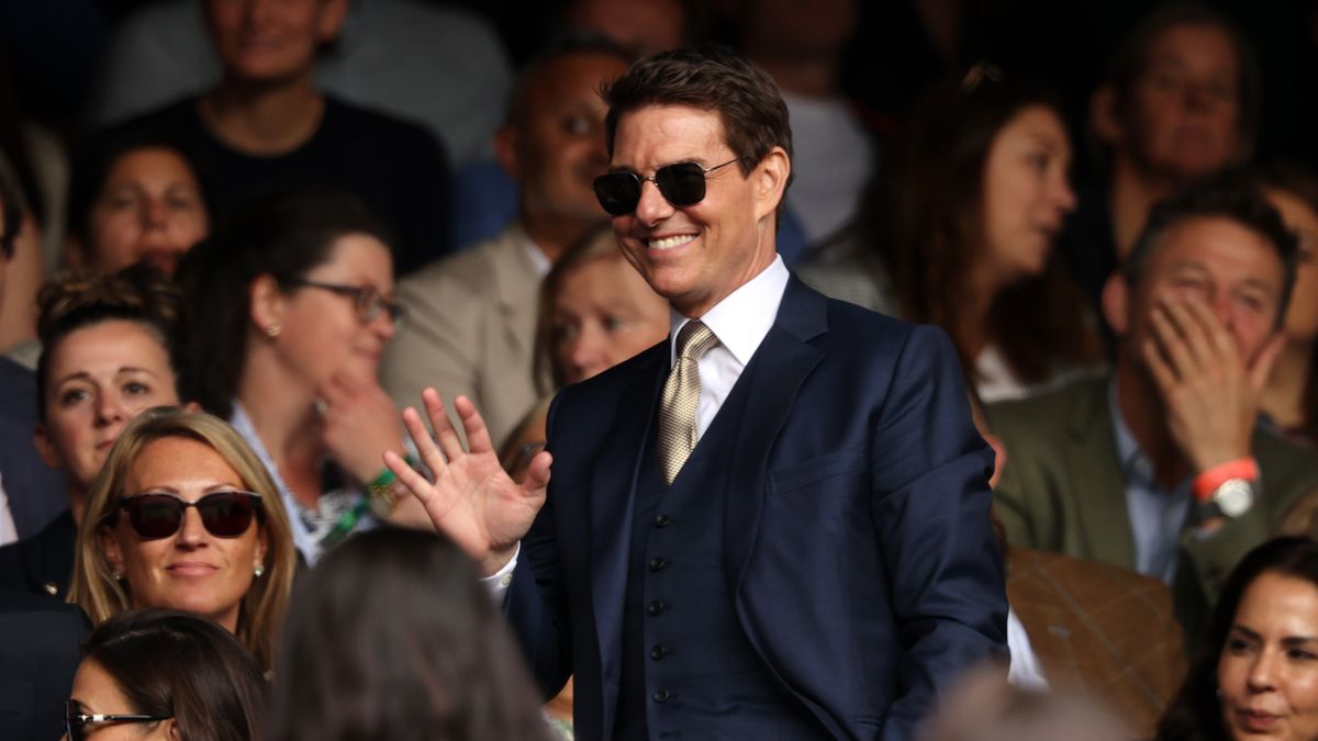 Day Twelve: The Championships - Wimbledon 2021LONDON, ENGLAND - JULY 10:  Tom Cruise watches the Ladies' Singles Final match between Ashleigh Barty of Australia and Karolina Pliskova of The Czech Republic  on Day Twelve of The Championships - Wimbledon 2021 at All England Lawn Tennis and Croquet Club on July 10, 2021 in London, England. (Photo by Clive Brunskill/Getty Images)Clive Brunskill