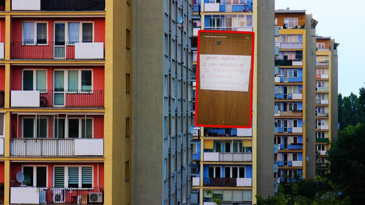 Zaskakująca karteczka na drzwiach.