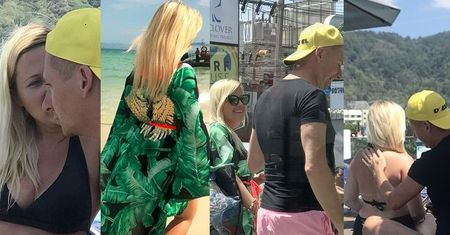 Przyjaciel smaruje Gosię Andrzejewicz olejkiem podczas zażywania słonecznych kąpieli w Tajlandii (ZDJĘCIA)