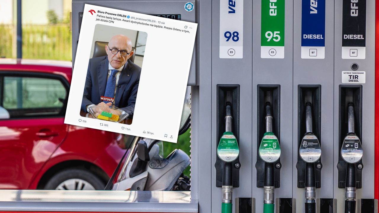 Prezes Orlenu wyjaśnia wysokie ceny diesla. Posłużył się klockami LEGO