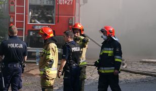 Ogromny pożar w Chorzowie. Płonęła hala magazynowa i warsztat samochodowy