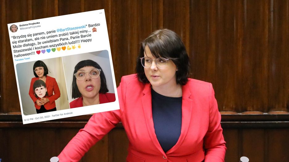 Halloween 2021. Bożena Przyłuska przebrała się za Kaję Godek
