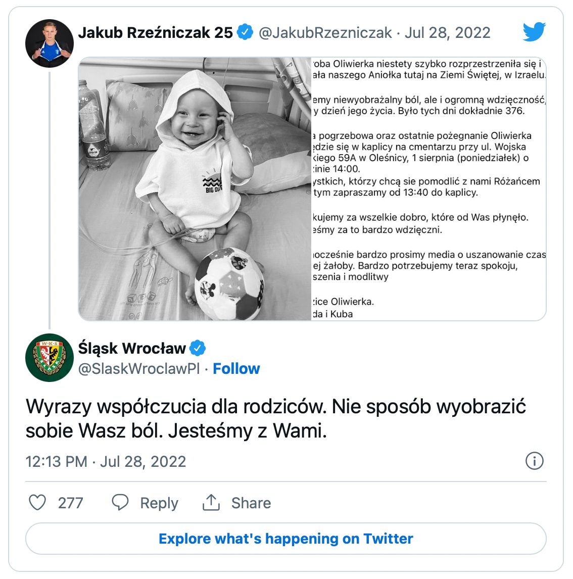 Świat sportu składa kondolencje Jakubowi Rzeźniczakowi i Magdalenie Stępień