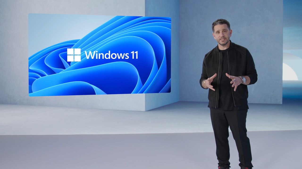 A frame from a Windows 11 presentation