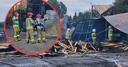 Rąbczyn: Pożar hali przetwarzania drewna. W środku była butla z gazem
