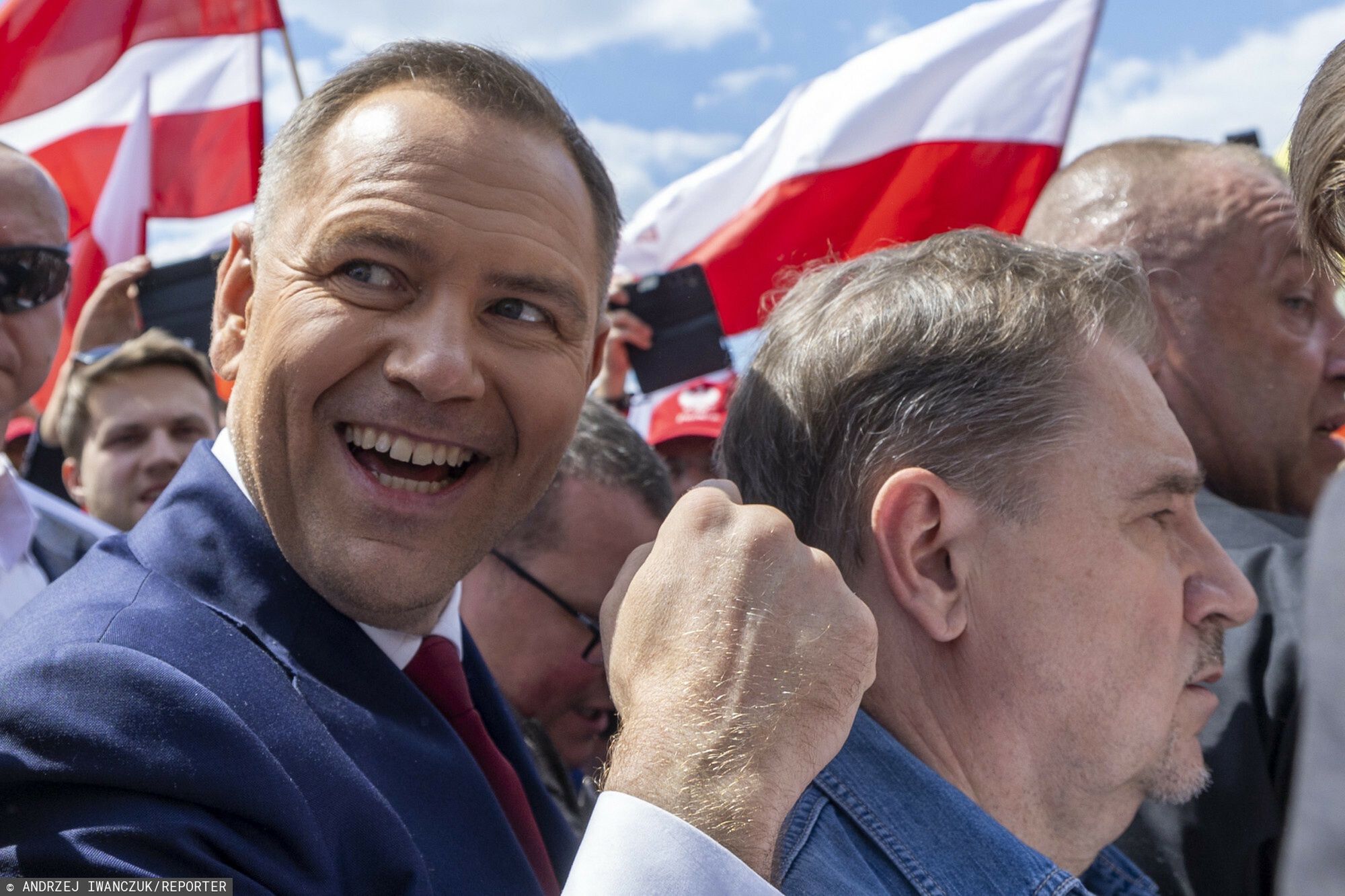 Marsz za Polską z udziałem Karola Nawrockiego
