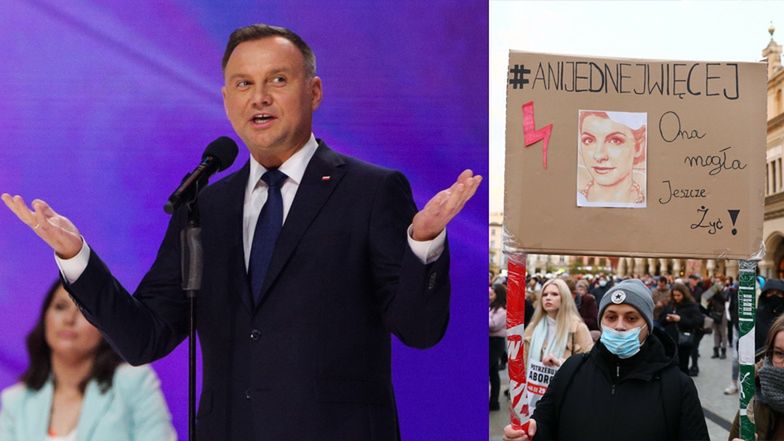 Andrzej Duda komentuje śmierć 30-letniej Izabeli z Pszczyny: "Nikt nie wspomina, że ZMARŁO TAKŻE DZIECKO"