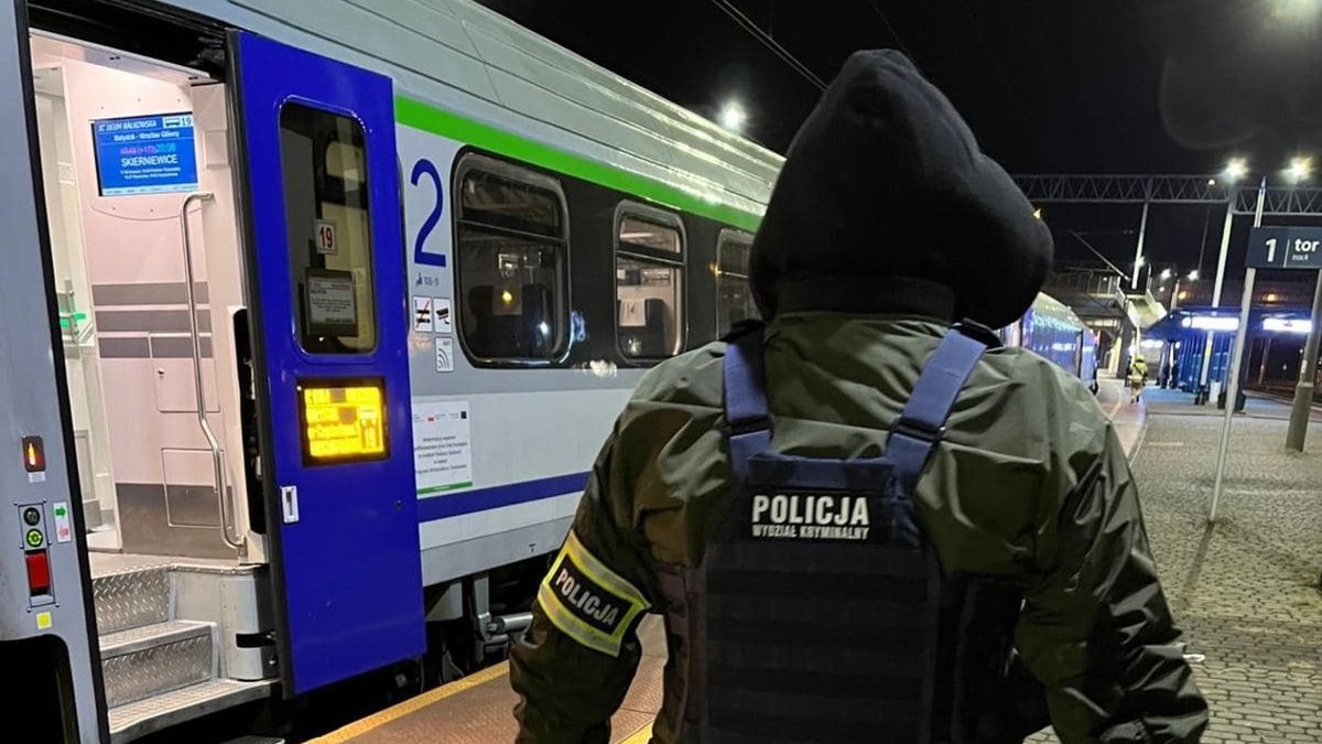 Ewakuacja pasażerów pociągu w Skierniewicach