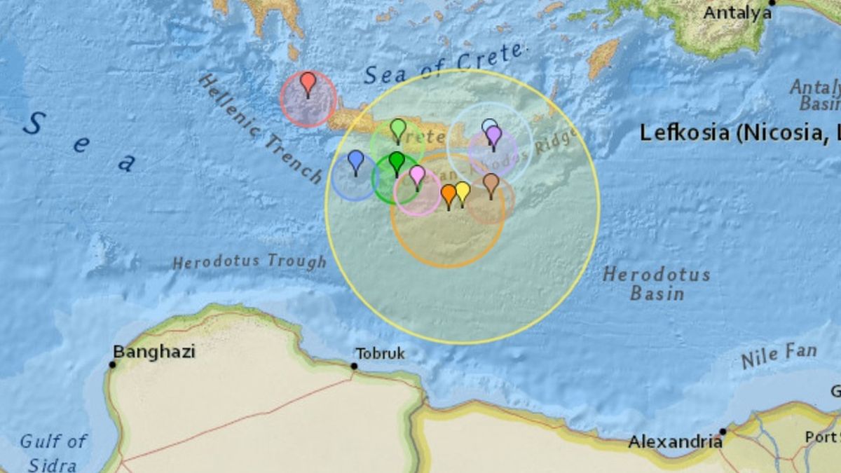 2 maja zarejestrowano trzęsienie ziemi o magnitudzie 6 w okolicach Krety.