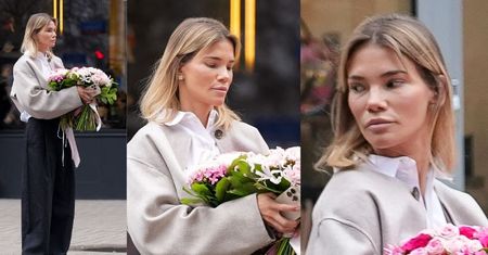 Maja Bohosiewicz przemierza warszawskie ulice z naręczem kwiatów i wsiada do mercedesa za ponad 1,5 miliona złotych (ZDJĘCIA)