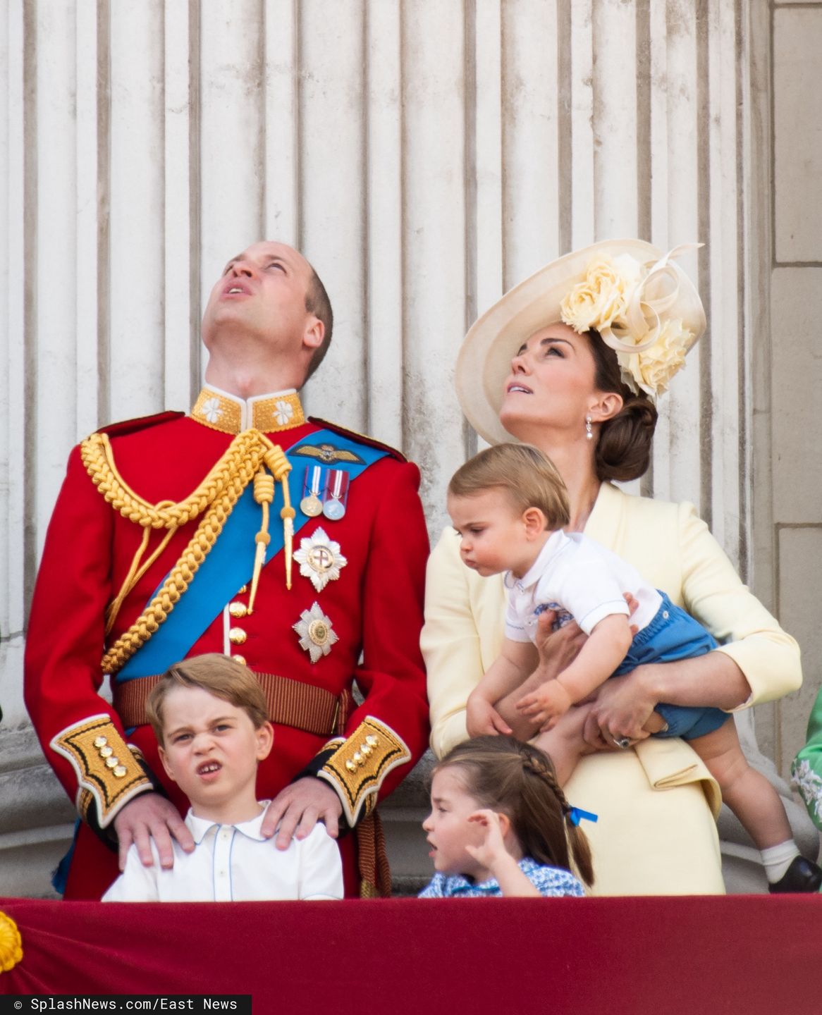 Książę William, księżna Kate, książę George, książę Louis, księżniczka Charlotte
