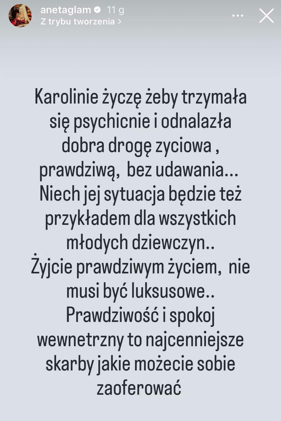 Aneta Glam zabrała głos ws. Caroline Derpienski