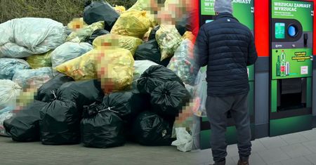 Odkryliśmy górę butelek systemu kaucyjnego. Przedsiębiorca: wożone jest powietrze