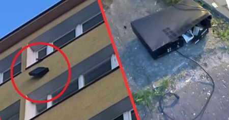Wyrzucił przez okno telewizor. Nietypowa interwencja w Warszawie