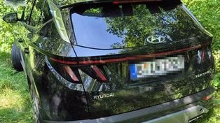 Hyundai na niemieckich blachach stał w lesie. Zaledwie dzień wcześniej auto zostało skradzione