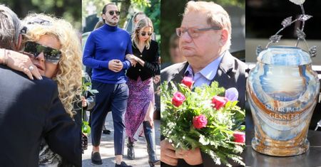 Pogrzeb Piotra Gesslera: smutna Magda, Lara z mężem i córką oraz Ryszard Kalisz z kwiatami (ZDJĘCIA)