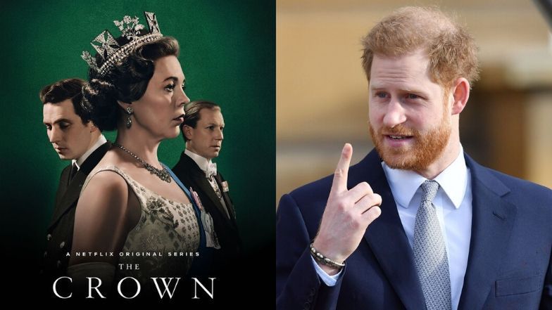 Książę Harry "grożący palcem" twórcom serialu "The Crown".