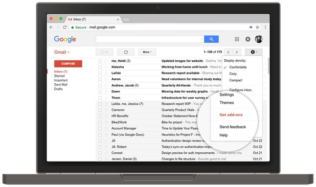 Gmail z dodatkami