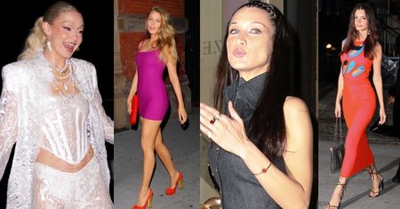 Tłum gwiazd na urodzinowej imprezie Gigi Hadid: Bella z chłopakiem, Emily Ratajkowski i eksponująca zgrabne nogi Blake Lively (ZDJĘCIA)