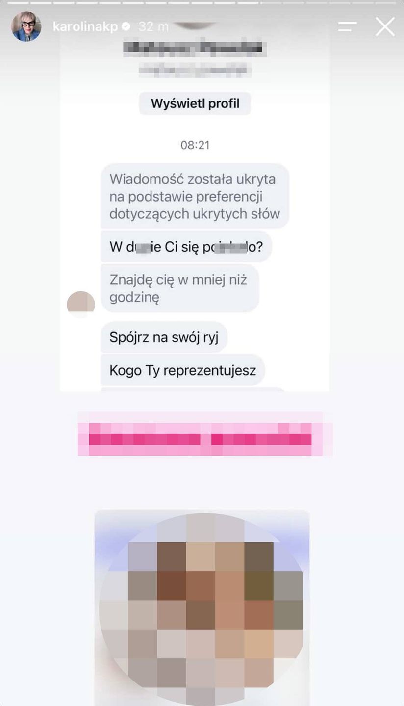 Karolina Korwin Piotrowska pokazała groźby