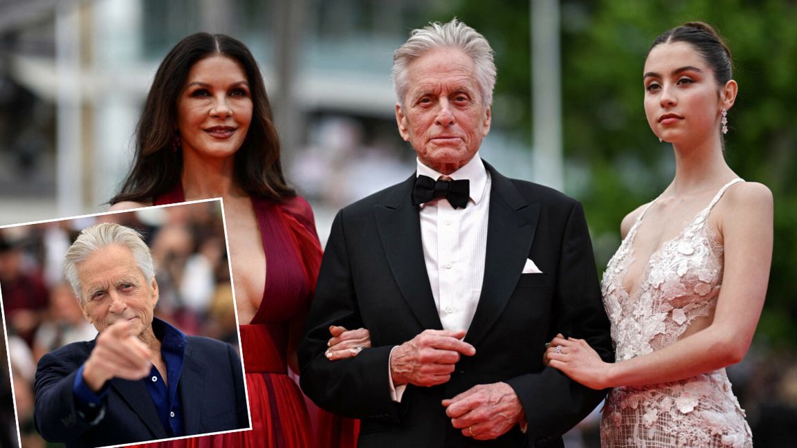 Michael Douglas, Catherine Zeta-Jones i ich córka Carys (East News)