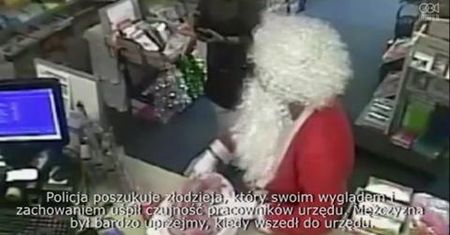 "Zły Mikołaj" obrabował urząd pocztowy i uciekł z łupem