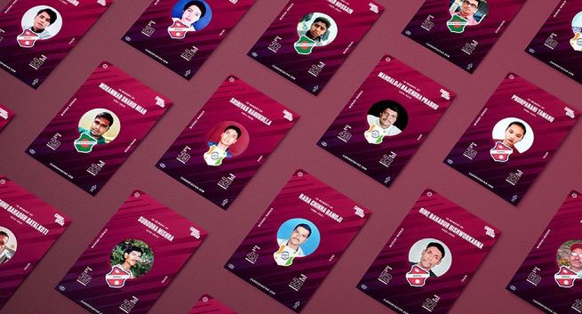 Zdjęcia rannych i zmarłych robotników zamiast piłkarzy na "Kartach Kataru"